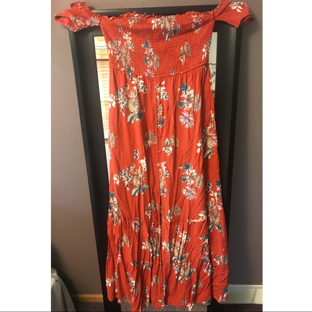 Xhilaration orange/red Maxi Dress